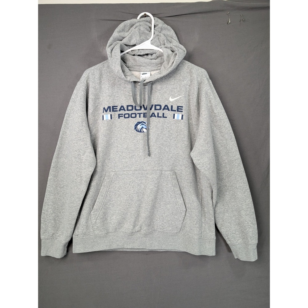 Nike Mens Meadowdale Football Graphic Hoodie Grey CJ1611-063 Size M